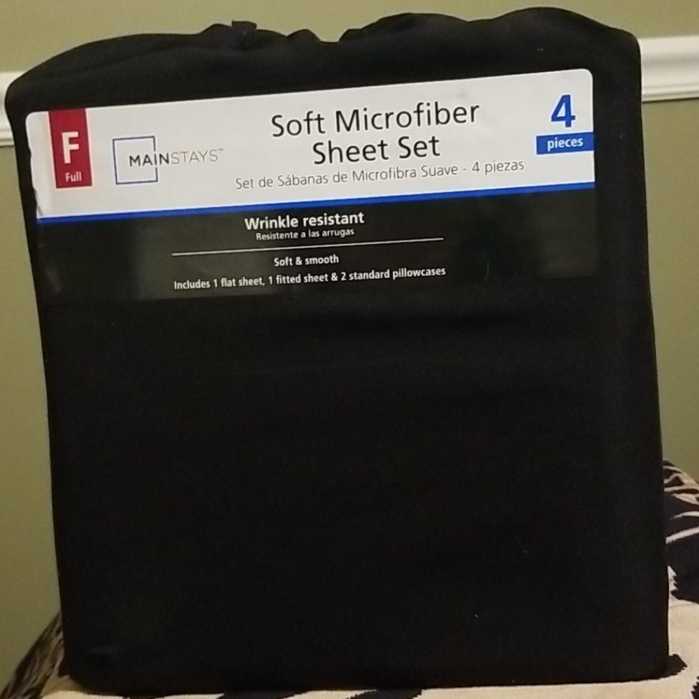 Black FULL size sheet set